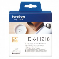 Brother DK-11218 apļveida uzlīmes 24mm diametrā, 1000gab.