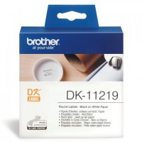 Brother DK-11219 apļveida uzlīmes 12mm diametrā 1200 gab
