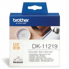Brother DK-11219 apļveida uzlīmes 12mm diametrā 1200 gab