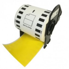 Analogs DK-22606A līmplēve, melns uz dzeltena 62mm x 15.24m, priekš Brother