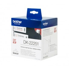 Brother DK-22251 Papīra uzlīmju lente 62mm*15.24m sarkans/melns uz balta