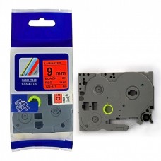 Analogs TZ2-421 uzlīmju lente melns uz sarkana 9mm, priekš Brother