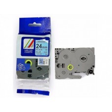 Analogs TZ2-551 uzlīmju lente melns uz zila 24mm, priekš Brother