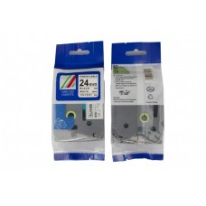 Analogs TZ2-FX251 uzlīmju lente "Flexible" melns uz baltta, 24mm, priekš Brother