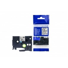 Analogs TZ2-SM931 uzlīmju lente, melns uz matēta sudraba, 12mm x 8 metri, priekš Brother