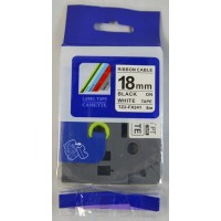 Analogs TZ2-FX241 uzlīmju lente "flexible" melns uz balta, 18mm, priekš Brother