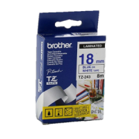 Brother TZE-243 uzlīmju lente zils uz balta 18mm x 8 metri