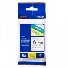 Brother TZE-111 uzlīmju lente melns uz caurspīdīga 6mm x 8 metri