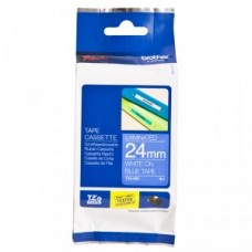 Brother TZE-555 uzlīmju lente balts uz zila 24mm x 8 metri