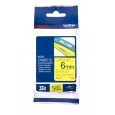 Brother TZE-611 uzlīmju lente melns uz dzeltena 6mm x 8 metri