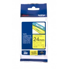 Brother TZE-651 uzlīmju lente melns uz dzeltena 24mm x 8 metri