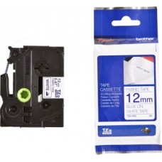 Brother TZE-FA3 līmējama auduma lente, zils uz balta 12mm x 3 metri