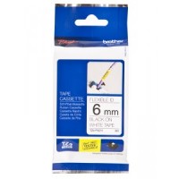 Brother TZE-FX211 uzlīmju lente flexible melns uz balta 6mm x 8 metri