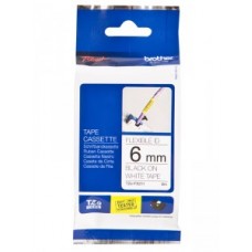 Brother TZE-FX211 uzlīmju lente flexible melns uz balta 6mm x 8 metri