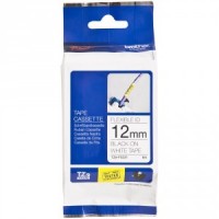 Brother TZE-FX231 uzlīmju lente flexible melns uz balta 12mm x 8 metri