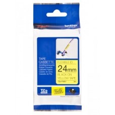 Brother TZE-FX651 uzlīmju lente flexible melns uz dzeltena 24mm x 8 metri