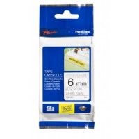 Brother TZE-S211 uzlīmju lente strong melns uz balta 6mm x 8 metri