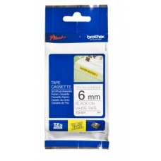 Brother TZE-S211 uzlīmju lente strong melns uz balta 6mm x 8 metri