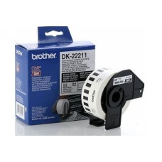 Brother DK-22211 Līmplēve, melns uz balta 29mm*15.24m