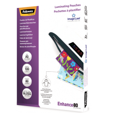 Fellowes laminēšanas plēves glancētas, A5 (154x216mm), 80 mkr., 100 gab., 53060