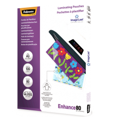 Fellowes laminēšanas plēves, glancētas, A3 (303x426mm), 80 mkr., 100 gab., 53062