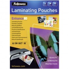 Fellowes laminēšanas plēves, matētas, A3 (303x426mm), 80 mkr., 100 gab., 54520