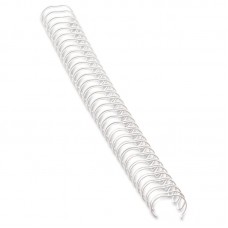 Fellowes Wire Comb metāla spirāles (53215) 3:1, 6mm, A4, baltas, 100 gab